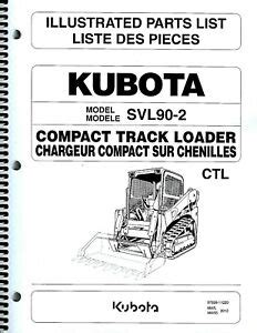 Kubota SVL90 Parts and Parts Manual PDF 